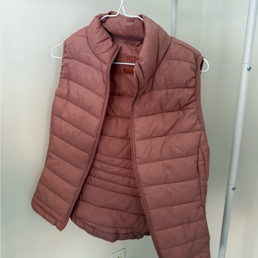 Pink Quilted Puffer Vest